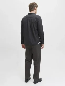 Jack & Jones Hemden*JJECLASSIC MELANGE SHIRT L/S NOOS Dark Grey Melange