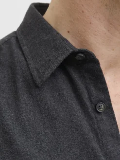 Jack & Jones Hemden*JJECLASSIC MELANGE SHIRT L/S NOOS Dark Grey Melange