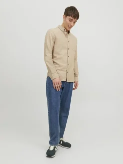 Jack & Jones Hemden|Big Boys*JJECLASSIC MELANGE SHIRT LS NOOS oatmeal