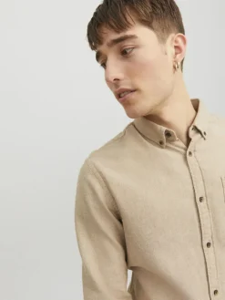 Jack & Jones Hemden|Big Boys*JJECLASSIC MELANGE SHIRT LS NOOS oatmeal