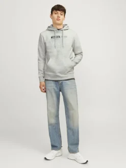 Jack & Jones Pullover & Sweatshirts*JJECORP LOGO SWEAT HOOD PLAY NOOS White Melange