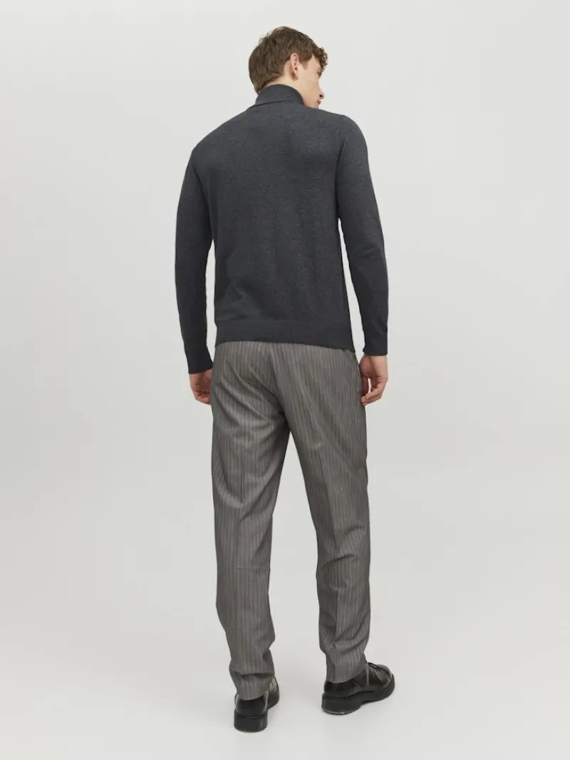 Jack & Jones Pullover & Sweatshirts*JJEEMIL KNIT ROLL NECK NOOS Dark Grey Melange