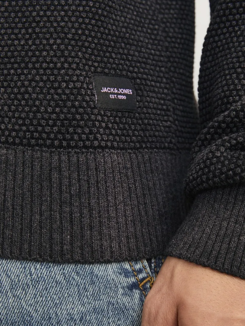 Jack & Jones Pullover & Sweatshirts*JJEGLOBE KNIT CREW NECK NOOS Dark Grey Melange