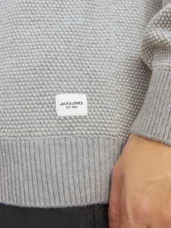 Jack & Jones Pullover & Sweatshirts*JJEGLOBE KNIT CREW NECK NOOS Light Grey Melange