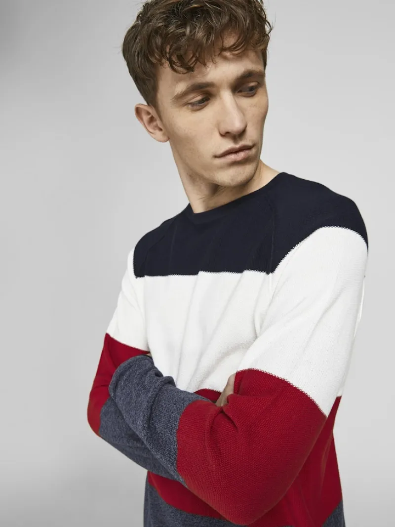 Jack & Jones Pullover & Sweatshirts*JJEGUSTAV KNIT CREW NECK NOOS true red