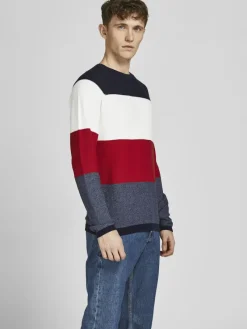 Jack & Jones Pullover & Sweatshirts*JJEGUSTAV KNIT CREW NECK NOOS true red