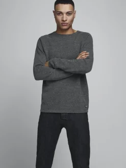 Jack & Jones Pullover & Sweatshirts|Big Boys*JJEHILL KNIT CREW NECK NOOS Dark Grey Melange
