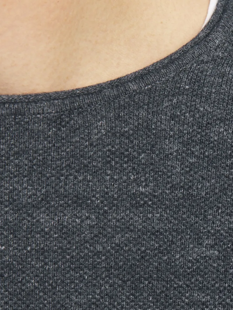 Jack & Jones Pullover & Sweatshirts|Big Boys*JJEHILL KNIT CREW NECK NOOS Dark Grey Melange