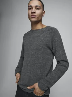 Jack & Jones Pullover & Sweatshirts|Big Boys*JJEHILL KNIT CREW NECK NOOS Dark Grey Melange