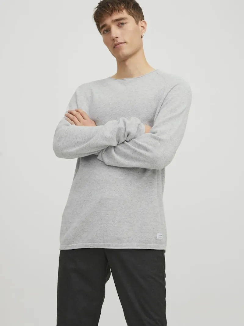 Jack & Jones Pullover & Sweatshirts|Big Boys*JJEHILL KNIT CREW NECK NOOS hellgrau1