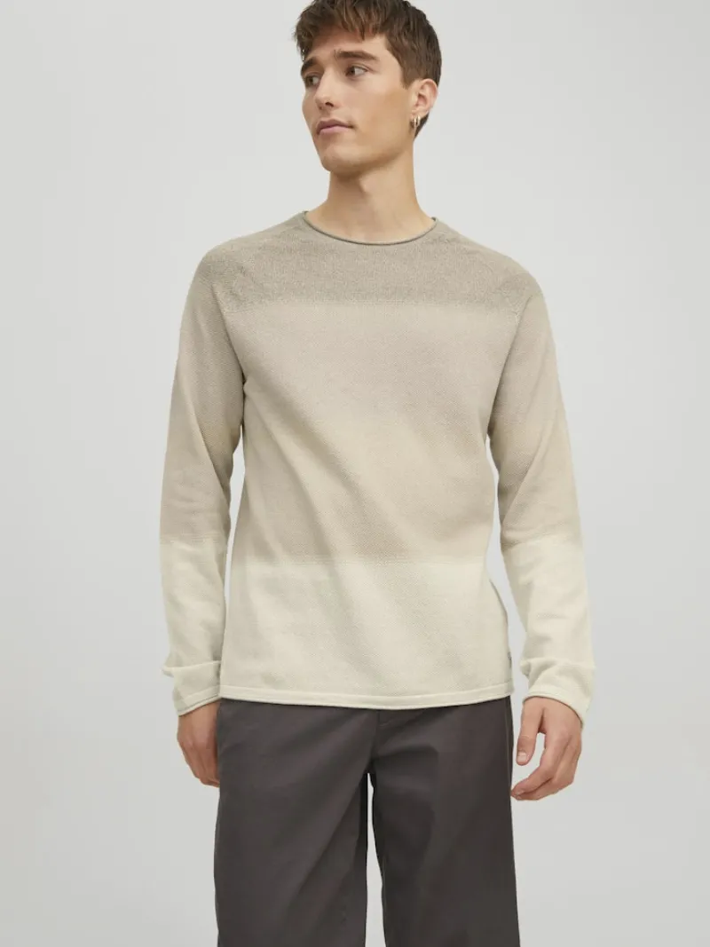 Jack & Jones Pullover & Sweatshirts|Big Boys*JJEHILL KNIT CREW NECK NOOS oatmeal
