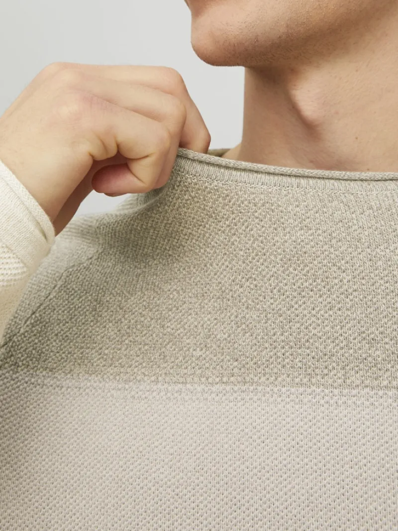 Jack & Jones Pullover & Sweatshirts|Big Boys*JJEHILL KNIT CREW NECK NOOS oatmeal