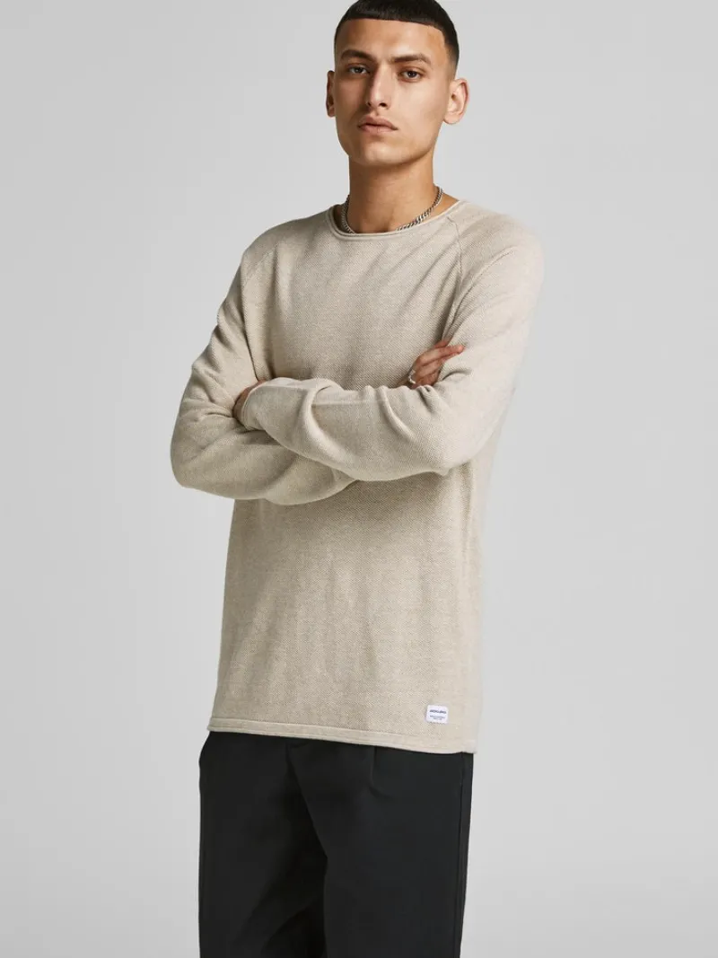 Jack & Jones Pullover & Sweatshirts|Big Boys*JJEHILL KNIT CREW NECK NOOS hellgrau2