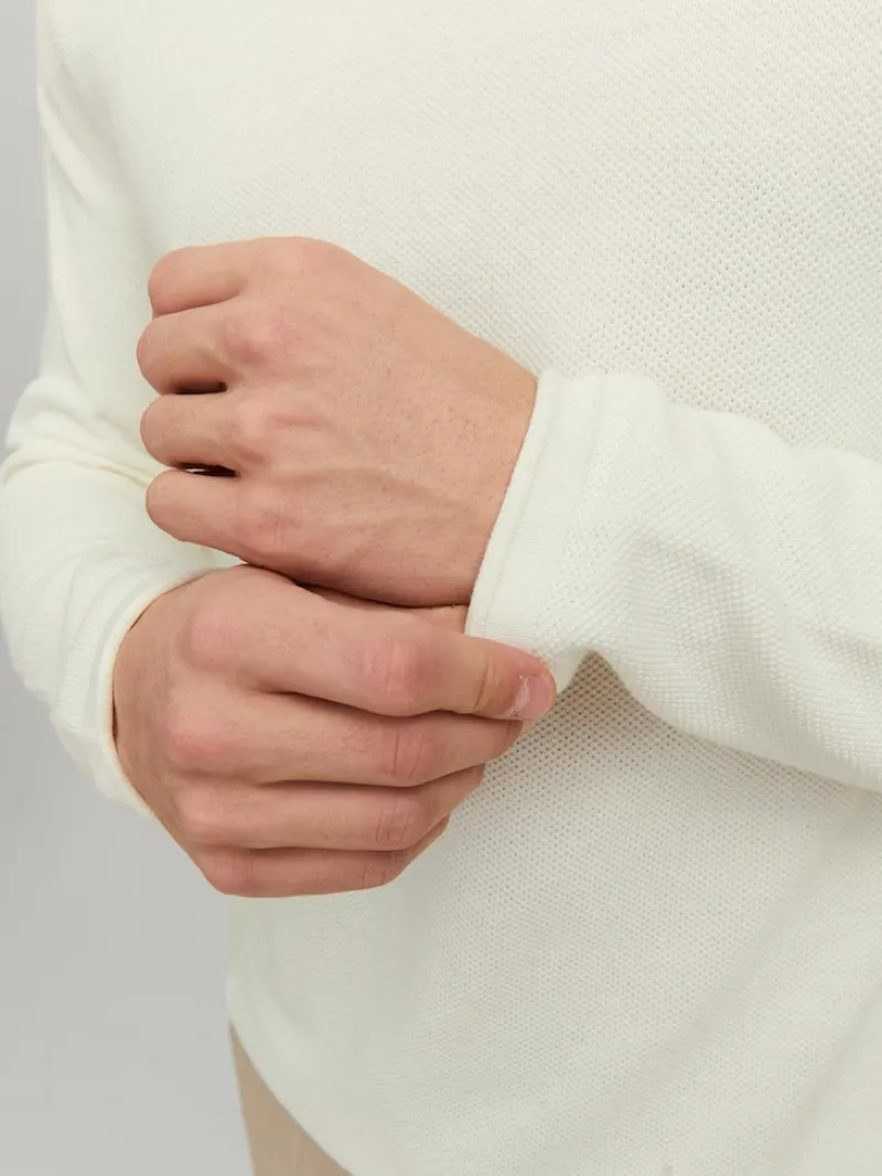 Jack & Jones Pullover & Sweatshirts|Big Boys*JJEHILL KNIT CREW NECK NOOS Cloud Dancer