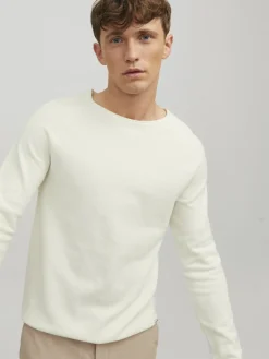 Jack & Jones Pullover & Sweatshirts|Big Boys*JJEHILL KNIT CREW NECK NOOS Cloud Dancer