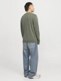Jack & Jones Pullover & Sweatshirts*JJELEO KNIT CREW NECK NOOS agave green