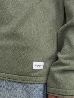 Jack & Jones Pullover & Sweatshirts*JJELEO KNIT CREW NECK NOOS agave green