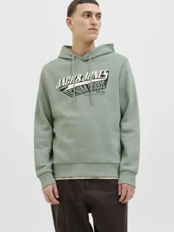 Jack & Jones Pullover & Sweatshirts*JJELOGO SWEAT HOOD 2 COL 25/26 NOOS iceberg green