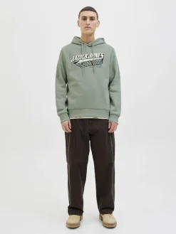 Jack & Jones Pullover & Sweatshirts*JJELOGO SWEAT HOOD 2 COL 25/26 NOOS iceberg green