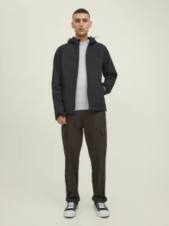 Jack & Jones Jacken*JJEMARVIN HOOD SOFTSHELL NOOS Black