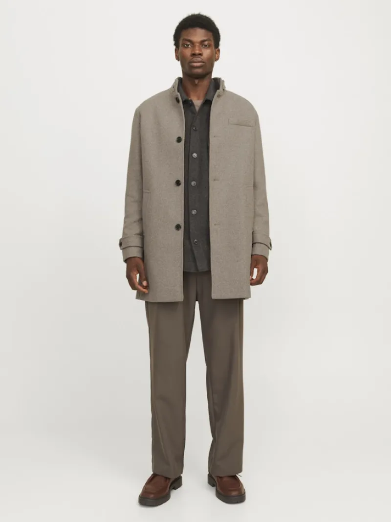Jack & Jones Jacken*JJEMELTON WOOL BLEND COAT SN greige