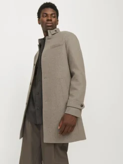 Jack & Jones Jacken*JJEMELTON WOOL BLEND COAT SN greige