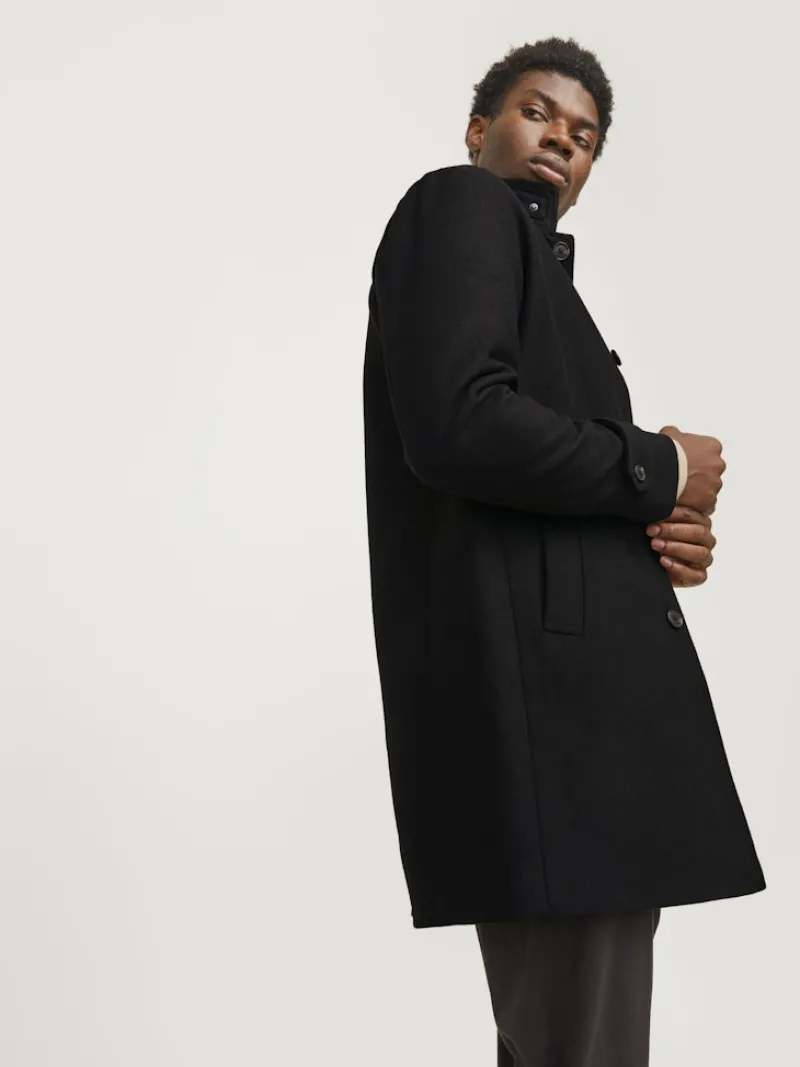 Jack & Jones Jacken*JJEMELTON WOOL BLEND COAT SN Black