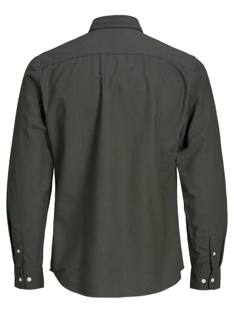 Jack & Jones Hemden*JJEOXFORD BASIC SHIRT L/S NOOS dunkelgrün