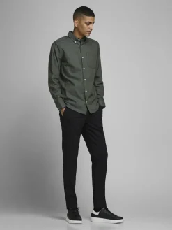 Jack & Jones Hemden*JJEOXFORD BASIC SHIRT L/S NOOS dunkelgrün