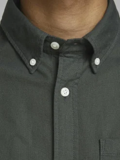 Jack & Jones Hemden*JJEOXFORD BASIC SHIRT L/S NOOS dunkelgrün