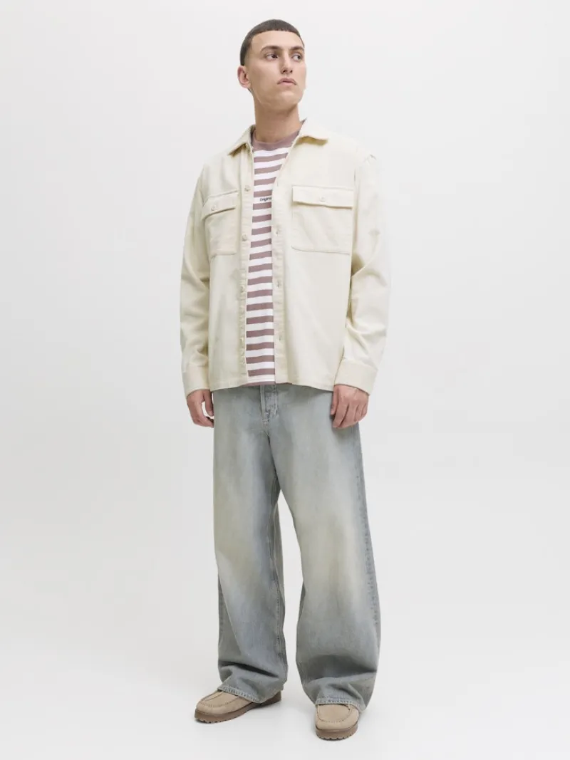 Jack & Jones Hemden*JJEPERFECT CORDUROY OVERSHIRT LS SN antique white