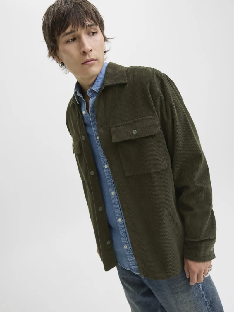 Jack & Jones Hemden*JJEPERFECT CORDUROY OVERSHIRT LS SN Rosin