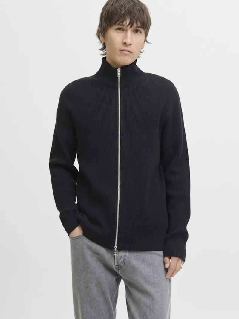 Jack & Jones Pullover & Sweatshirts*JJEPERFECT KNIT ZIP CARDIGAN SN Black