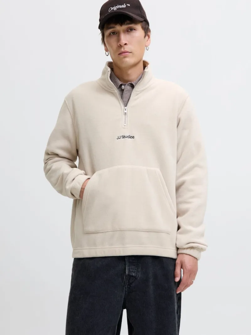 Jack & Jones Pullover & Sweatshirts*JJESOHO HALF ZIP FLEECE SN moonbeam