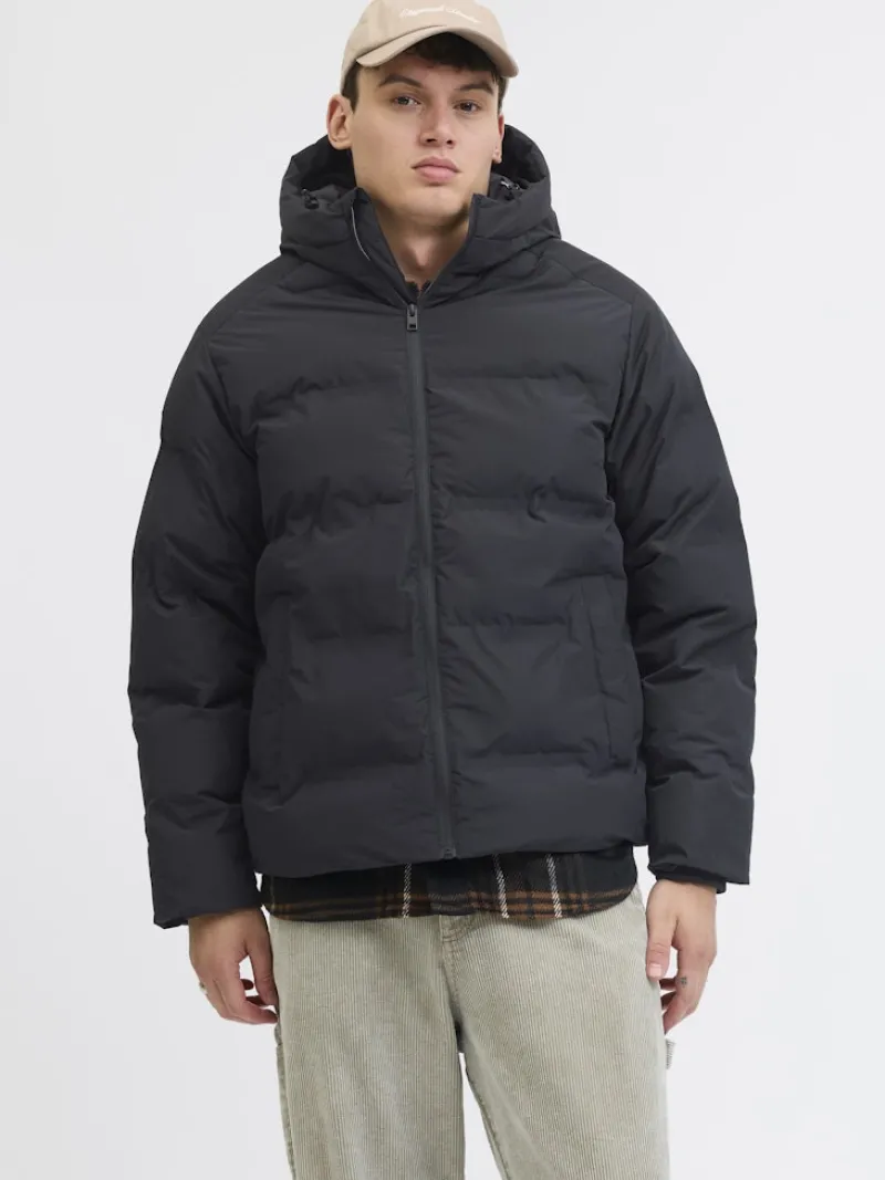 Jack & Jones Jacken*JJESOHO PUFFER HOOD SN Black