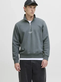 Jack & Jones Pullover & Sweatshirts*JJESOHO SWEAT QUARTER ZIP HN NOOS Stormy Weather