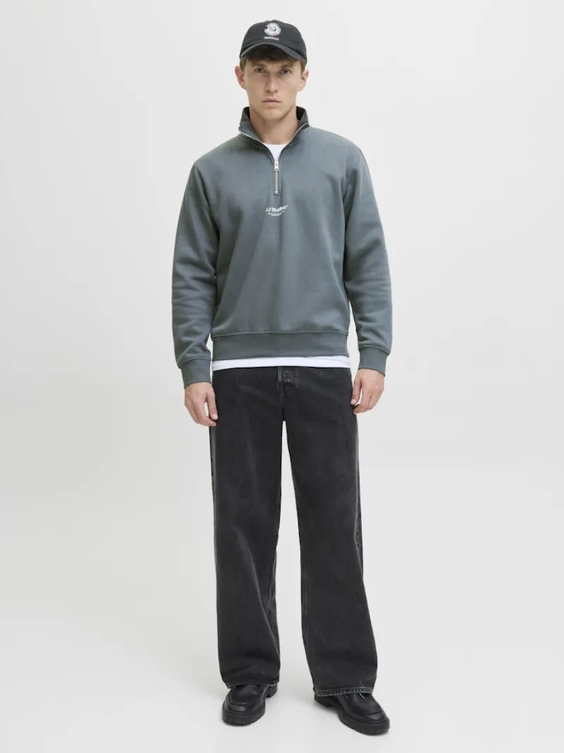 Jack & Jones Pullover & Sweatshirts*JJESOHO SWEAT QUARTER ZIP HN NOOS Stormy Weather