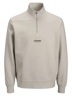 Jack & Jones Pullover & Sweatshirts*JJESOHO SWEAT QUARTER ZIP HN NOOS moonbeam