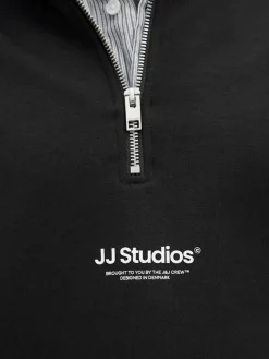 Jack & Jones Pullover & Sweatshirts*JJESOHO SWEAT QUARTER ZIP HN NOOS Black