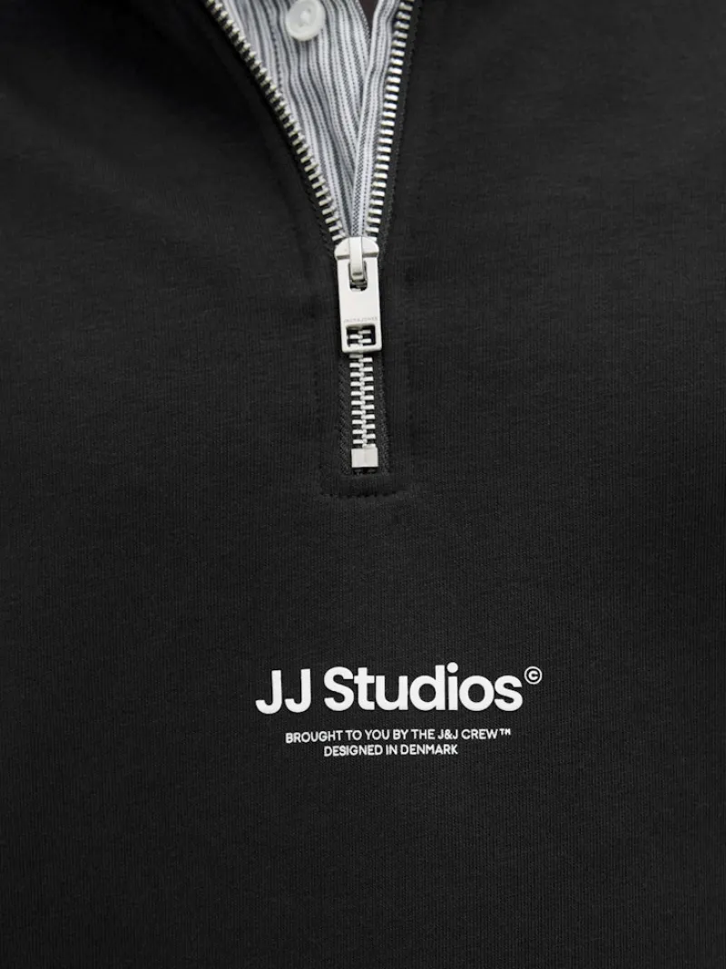 Jack & Jones Pullover & Sweatshirts*JJESOHO SWEAT QUARTER ZIP HN NOOS Black