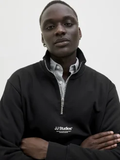 Jack & Jones Pullover & Sweatshirts*JJESOHO SWEAT QUARTER ZIP HN NOOS Black