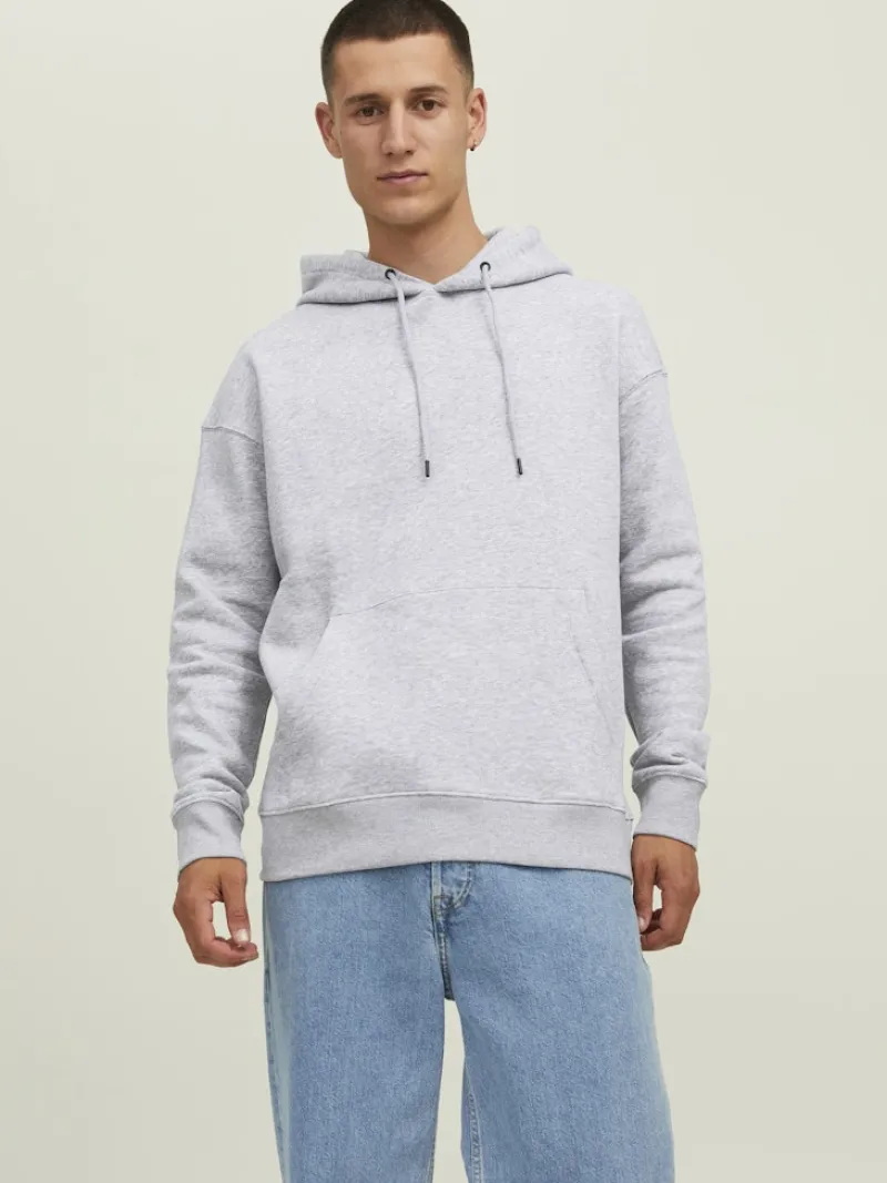 Jack & Jones Pullover & Sweatshirts*JJESTAR BASIC SWEAT HOOD NOOS Light Grey Melange