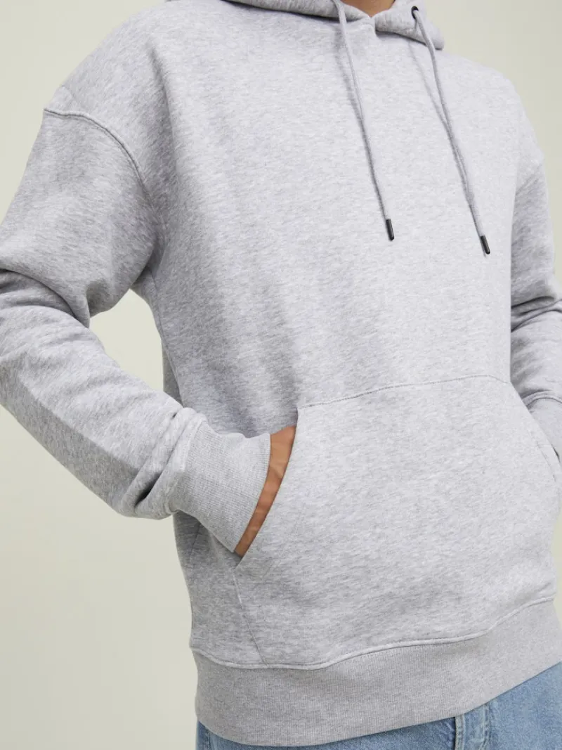 Jack & Jones Pullover & Sweatshirts*JJESTAR BASIC SWEAT HOOD NOOS Light Grey Melange