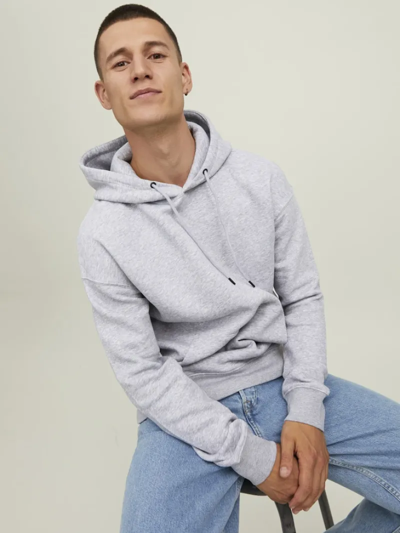 Jack & Jones Pullover & Sweatshirts*JJESTAR BASIC SWEAT HOOD NOOS Light Grey Melange