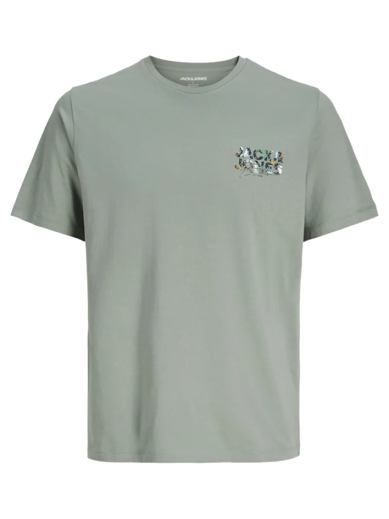 Jack & Jones Shirts*JJGEPLAS TEE SS CREW NECK LN iceberg green