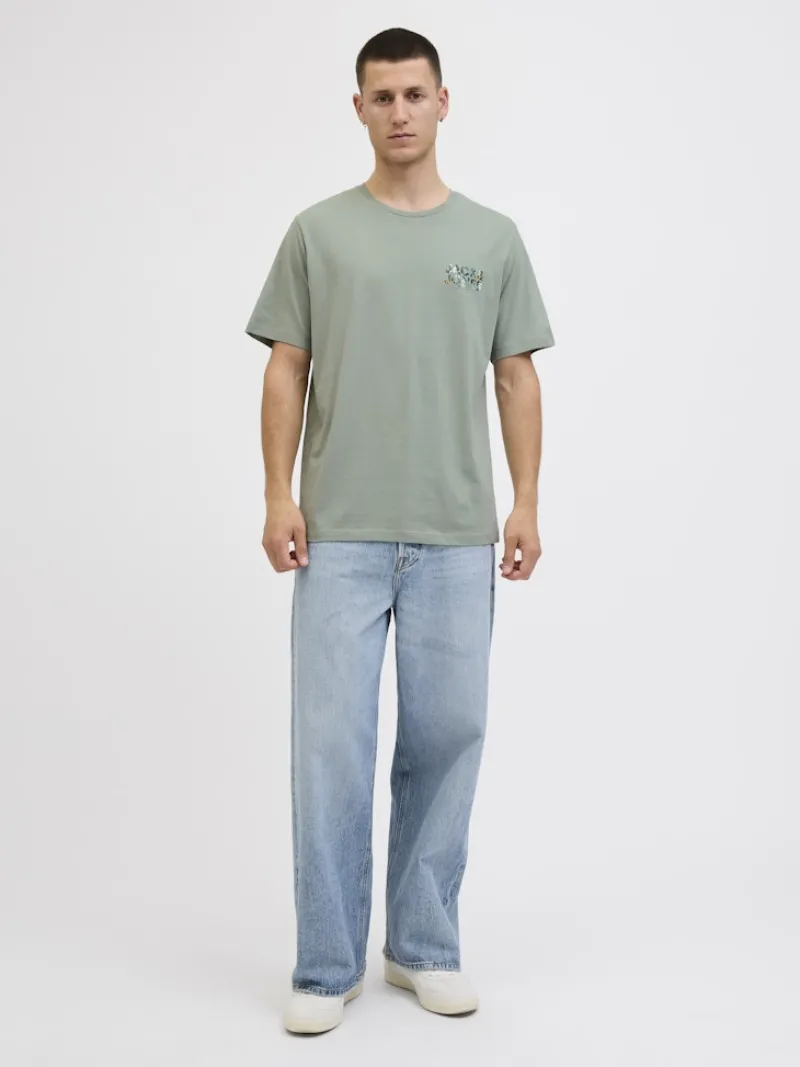 Jack & Jones Shirts*JJGEPLAS TEE SS CREW NECK LN iceberg green