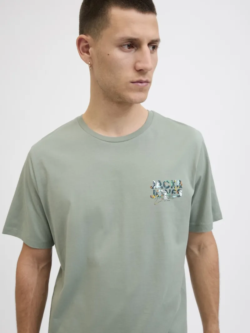Jack & Jones Shirts*JJGEPLAS TEE SS CREW NECK LN iceberg green