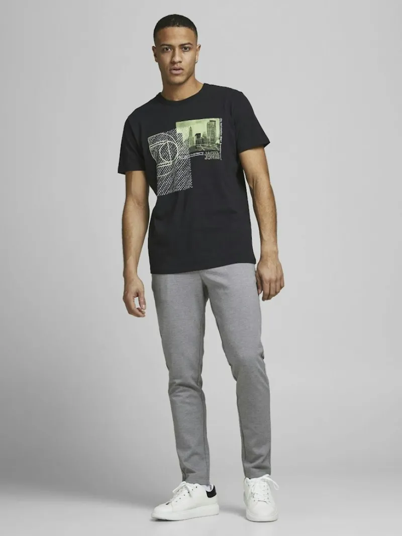Jack & Jones Hosen*JJIWILL JJPHIL NOR LGM Light Grey Melange