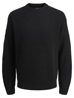 Jack & Jones Pullover & Sweatshirts*JJKAITO KNIT CREW NECK BF Black