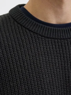 Jack & Jones Pullover & Sweatshirts*JJKAITO KNIT CREW NECK BF Black
